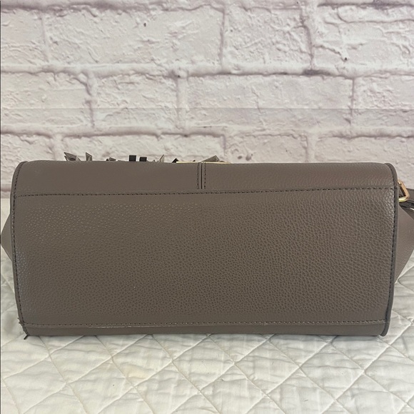 Bebe Brown Satchel with Gold Ring Handles - Picture 8 of 11